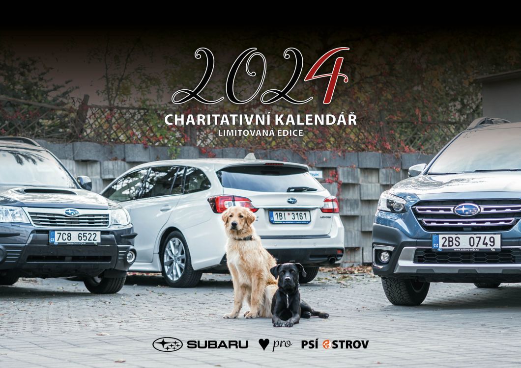 Charitativní kalendář Subaru pro Psí ostrov 2024 - DOPRODEJ