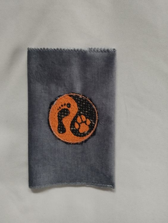 Látkový obal na pas - šedý