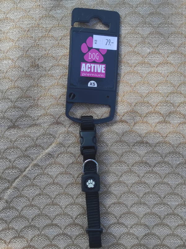 Černý nylonový obojek vel.XS