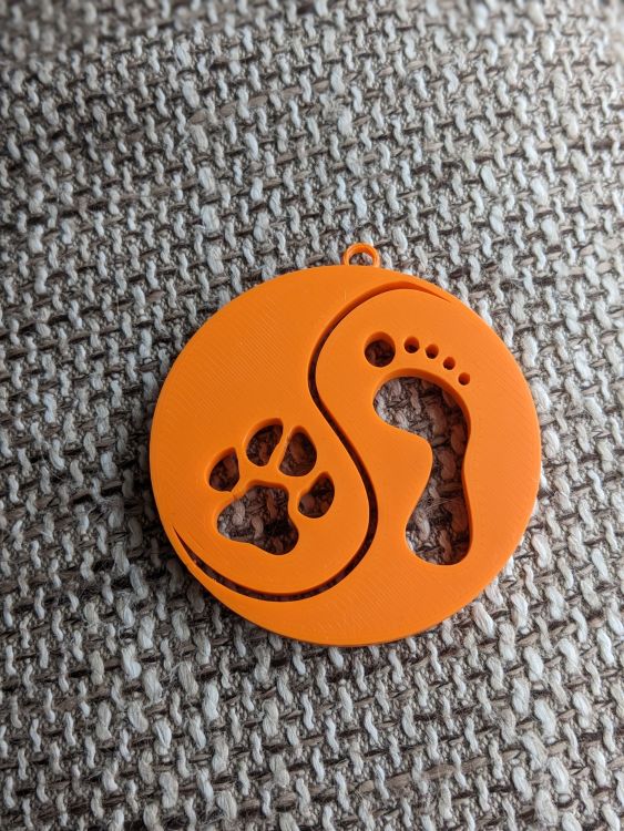 Ozdoba psí jin jang - oranžová