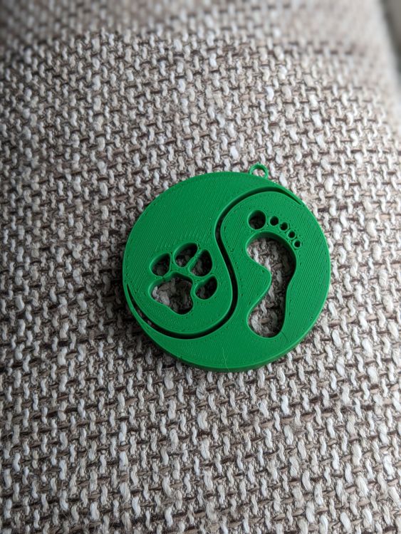 Ozdoba psí jin jang - zelená