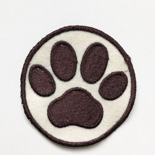 Nášivka tlapka - hnědá