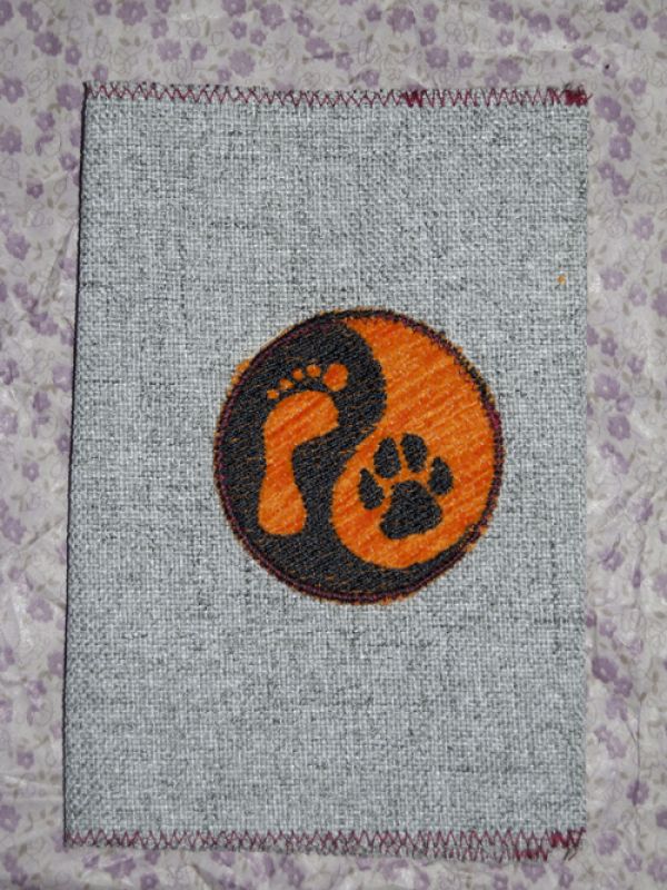 Látkový obal na pas - šedá