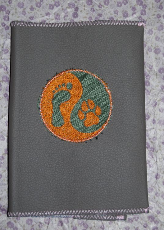 Koženkový obal na pas - šedá