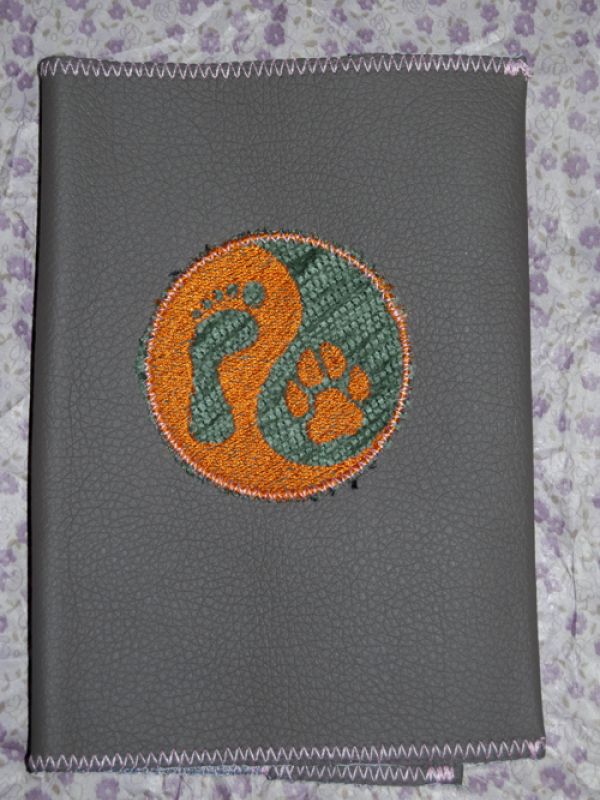 Koženkový obal na pas - šedá