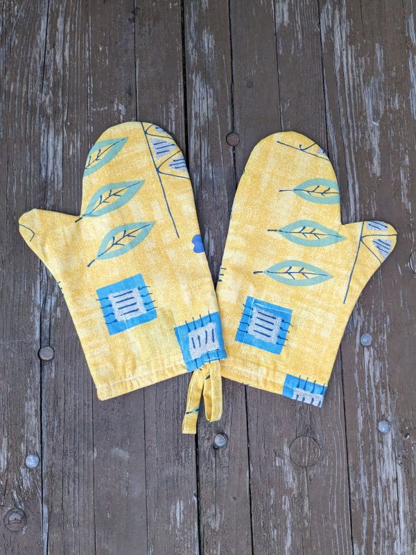 Kuchyňské chňapky s magnetem - kytičky