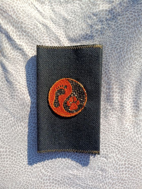 Látkový obal na pas - tm.modrý