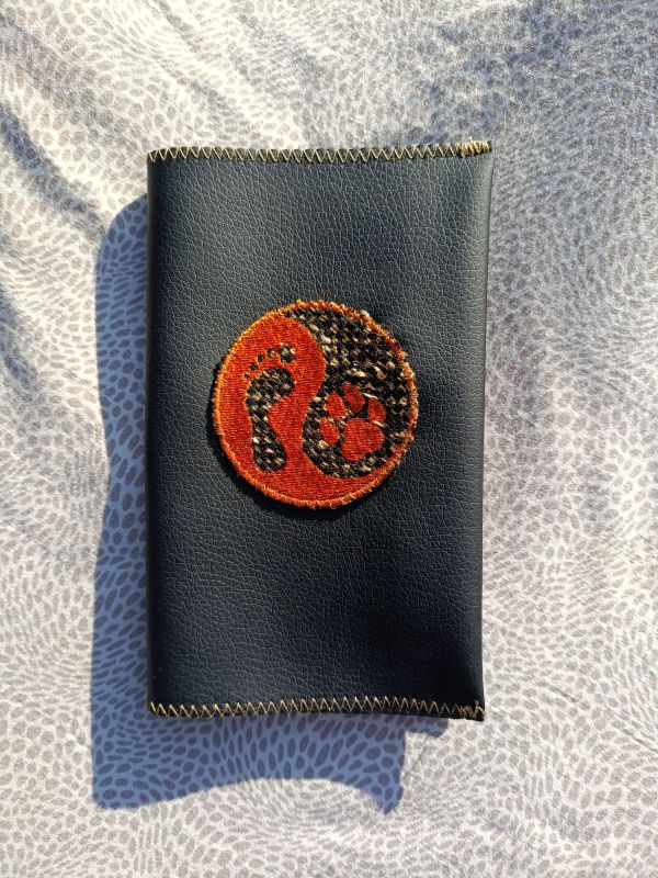 Kožený obal na pas - černý