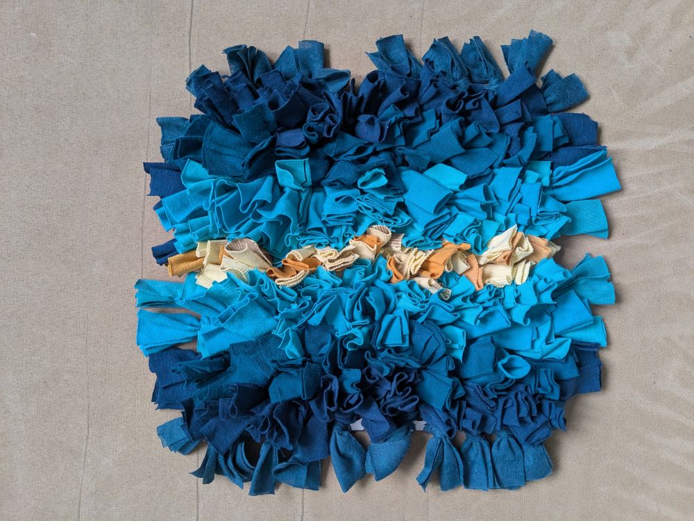 Handmade čmuchací kobereček čtverec