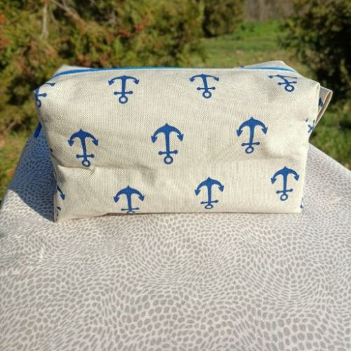 Ručně šitá kosmetická taštička námořnická