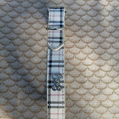 Kožený obojek se zirkony