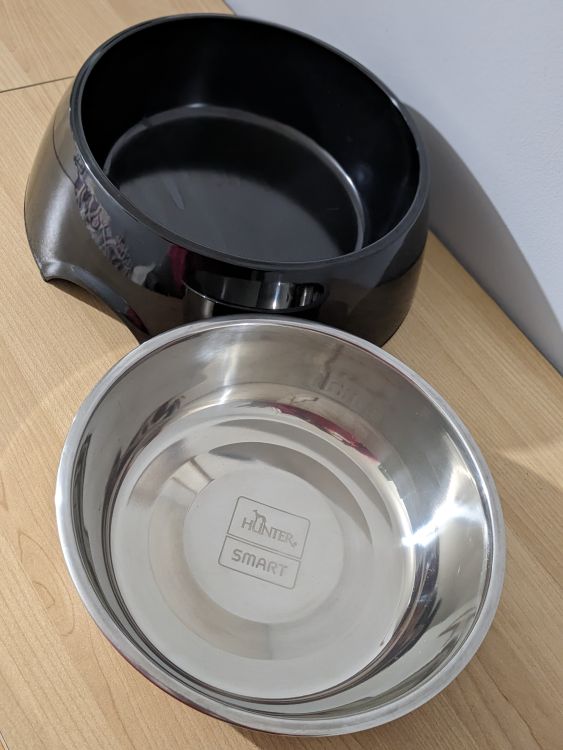 Psí dvoudílná miska Hunter - černá