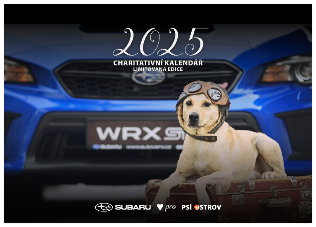 Charitativní kalendář Subaru pro Psí ostrov 2025